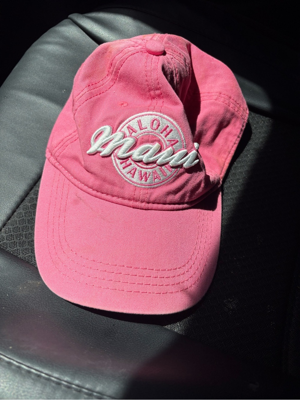 Pink 'Maui' Embroidered Aloha Cap